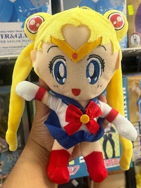 Sailor Moon Plush Doll - Yellow Hair, Blue & Red Outfit